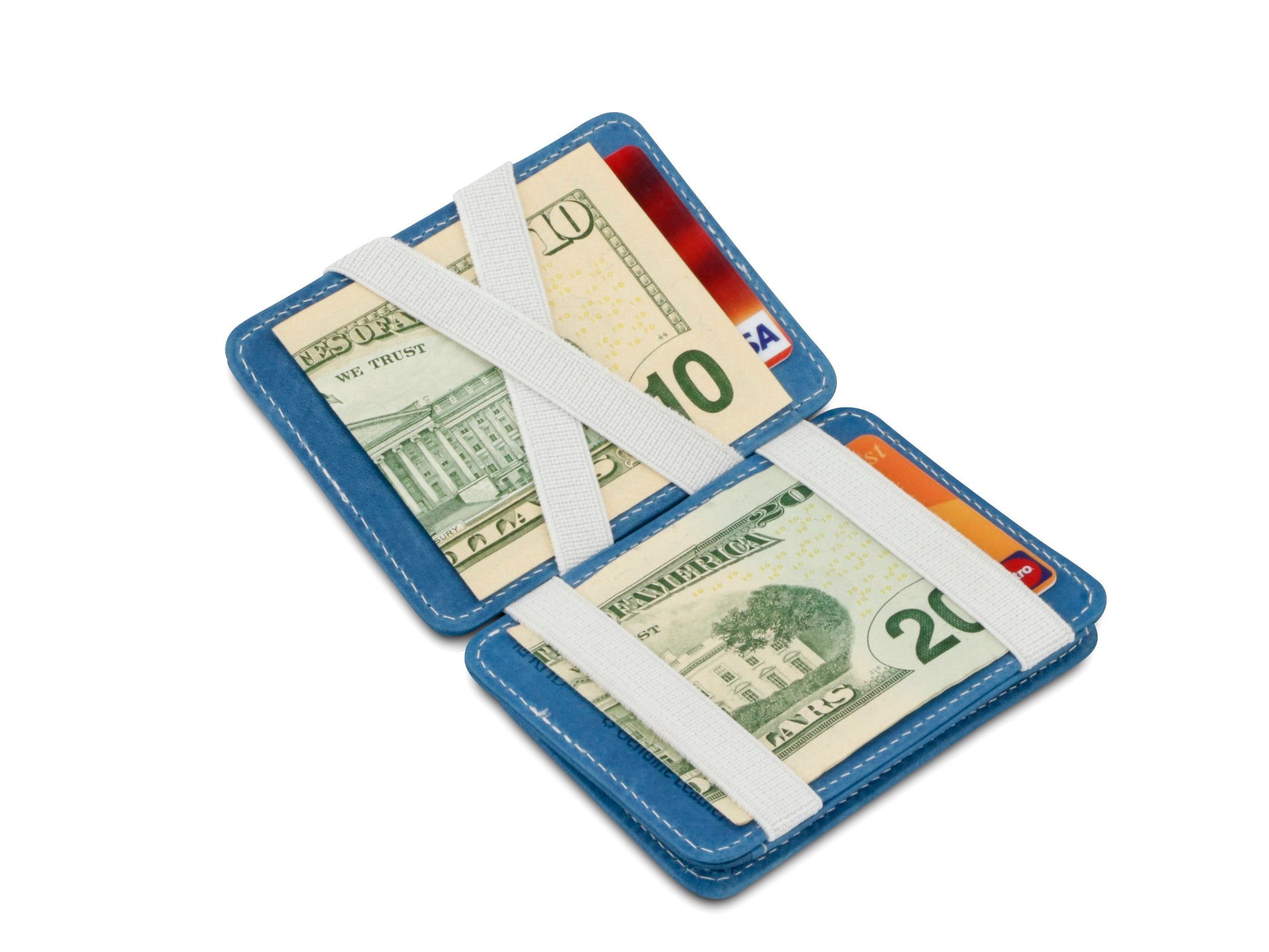 Magic Coin Wallet RFID Hunterson - Azur-White - 1