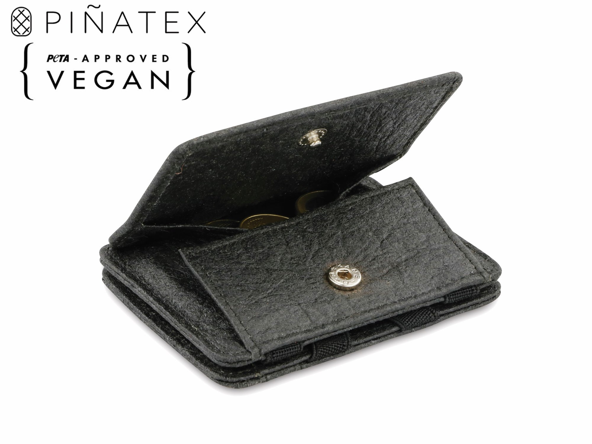 Hunterson Vegan RFID Magic Coin Wallet - Charcoal - 1