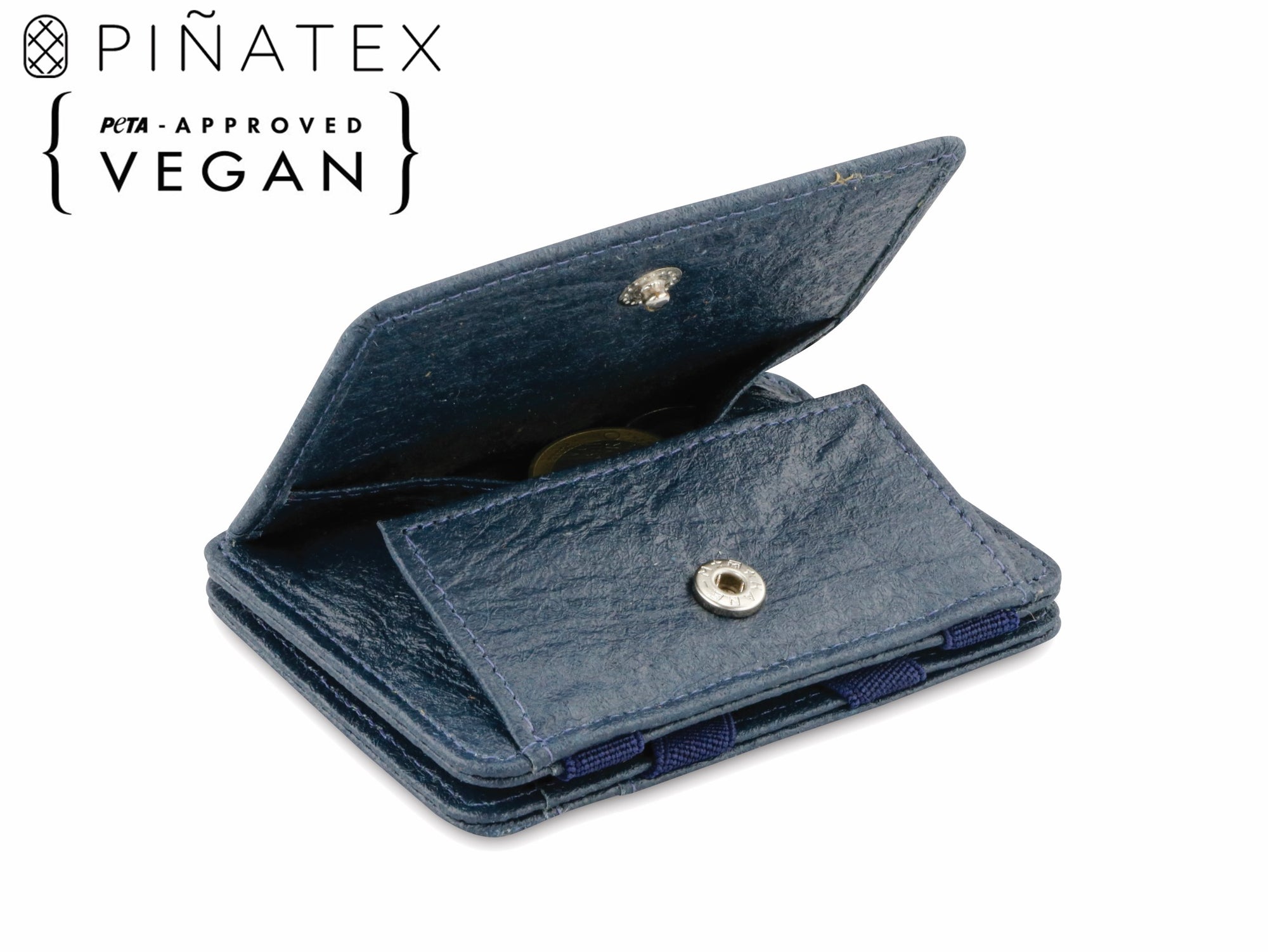 Hunterson Vegan RFID Magic Coin Wallet - Marine - 1