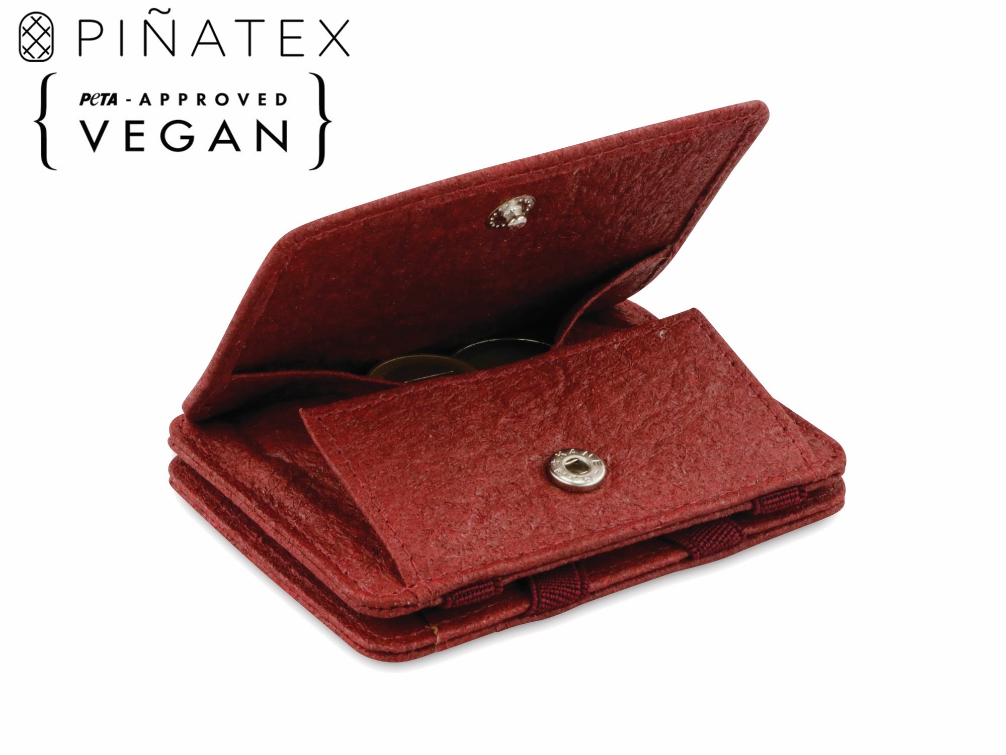 Hunterson Vegan RFID Magic Coin Wallet - Mulberry - 1