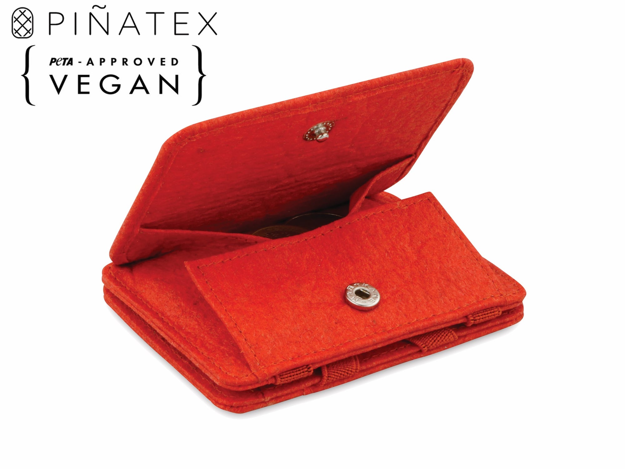 Hunterson Vegan RFID Magic Coin Wallet - Paprika - 1