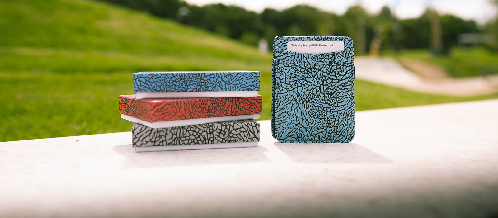 Portafoglio Magico HUNTERSON In Vera Pelle Sottile Con Protezione RFID - Porta Carte E Contanti