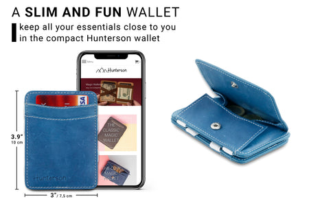 Magic Coin Wallet RFID Hunterson - Azur-White - 2