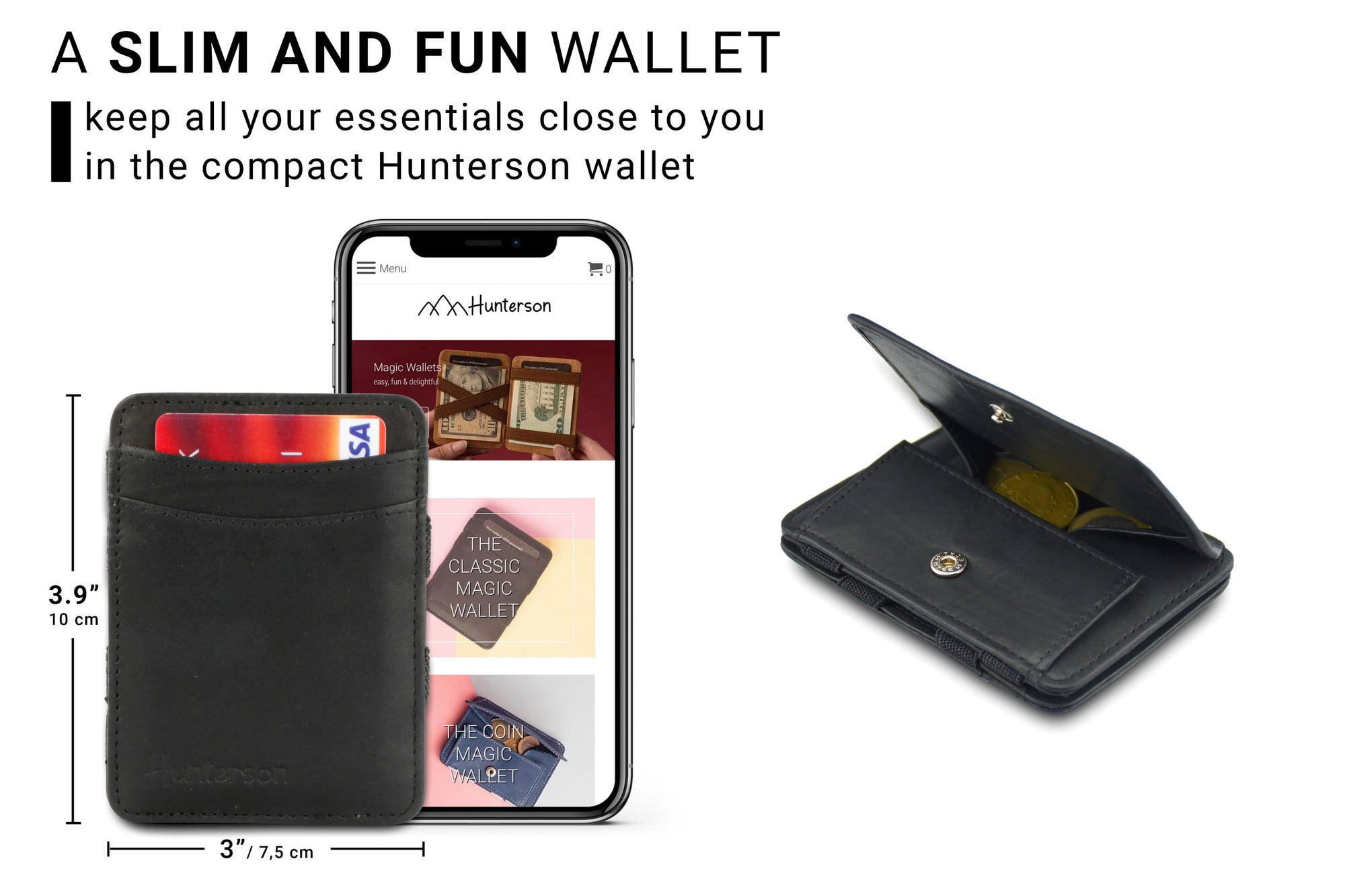 Magic Coin Wallet RFID Hunterson - Black - 2