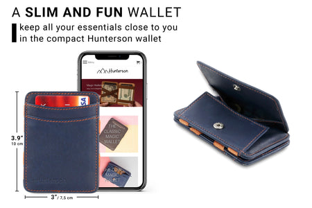 Magic Coin Wallet RFID Hunterson - Blue-Orange - 2