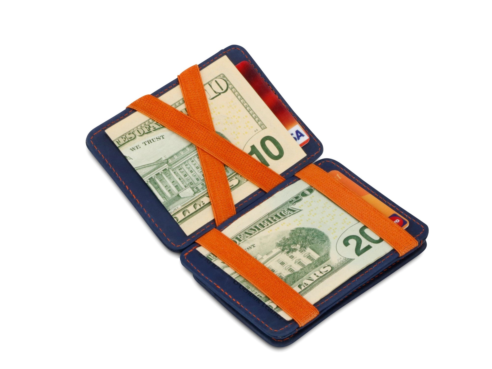 Magic Coin Wallet RFID Hunterson - Blue-Orange - 1