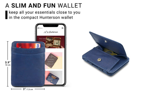 Magic Coin Wallet RFID Hunterson - Blue - 2