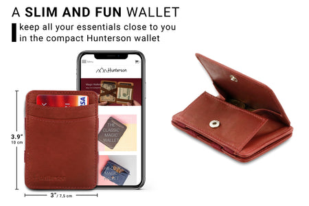 Magic Coin Wallet RFID Hunterson - Burgundy - 2