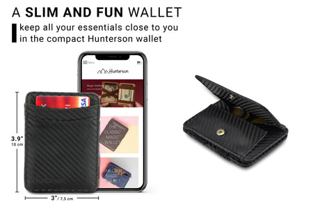 Magic Coin Wallet RFID Hunterson - Carbon - 2
