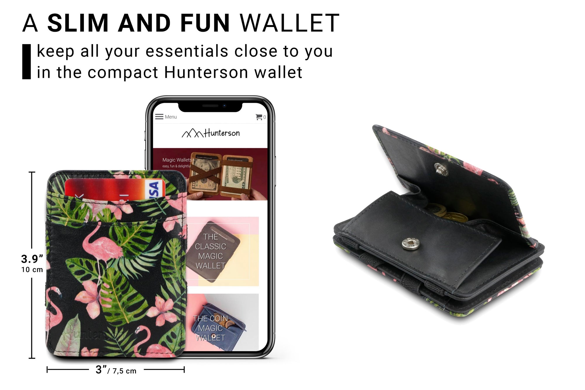 Magic Coin Wallet RFID Hunterson - Flamingo - 2