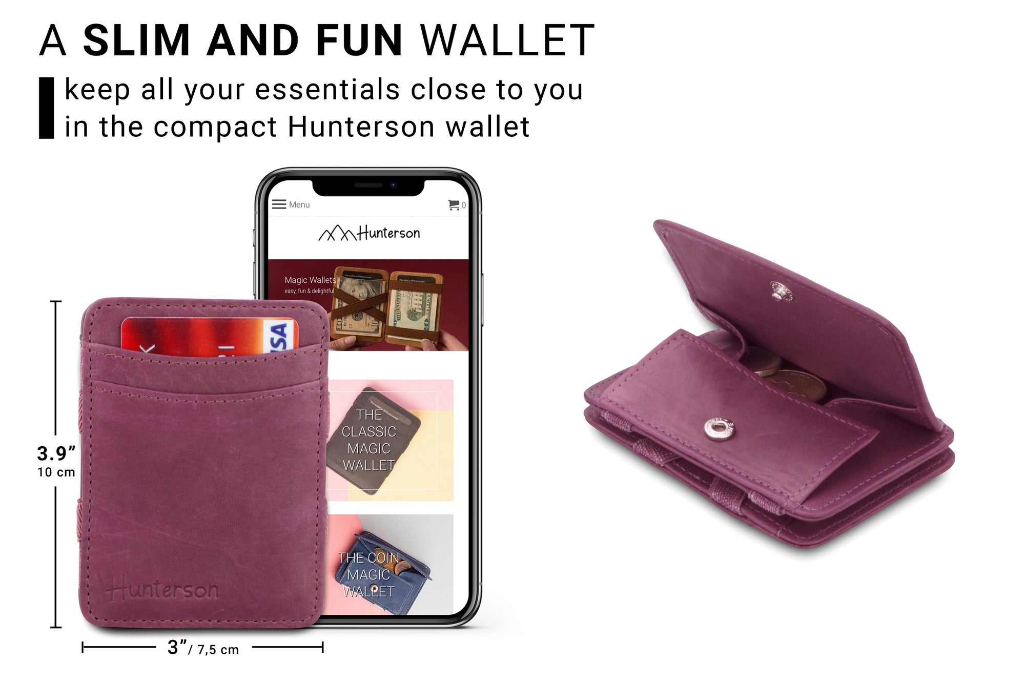 Magic Coin Wallet RFID Hunterson - Purple - 2