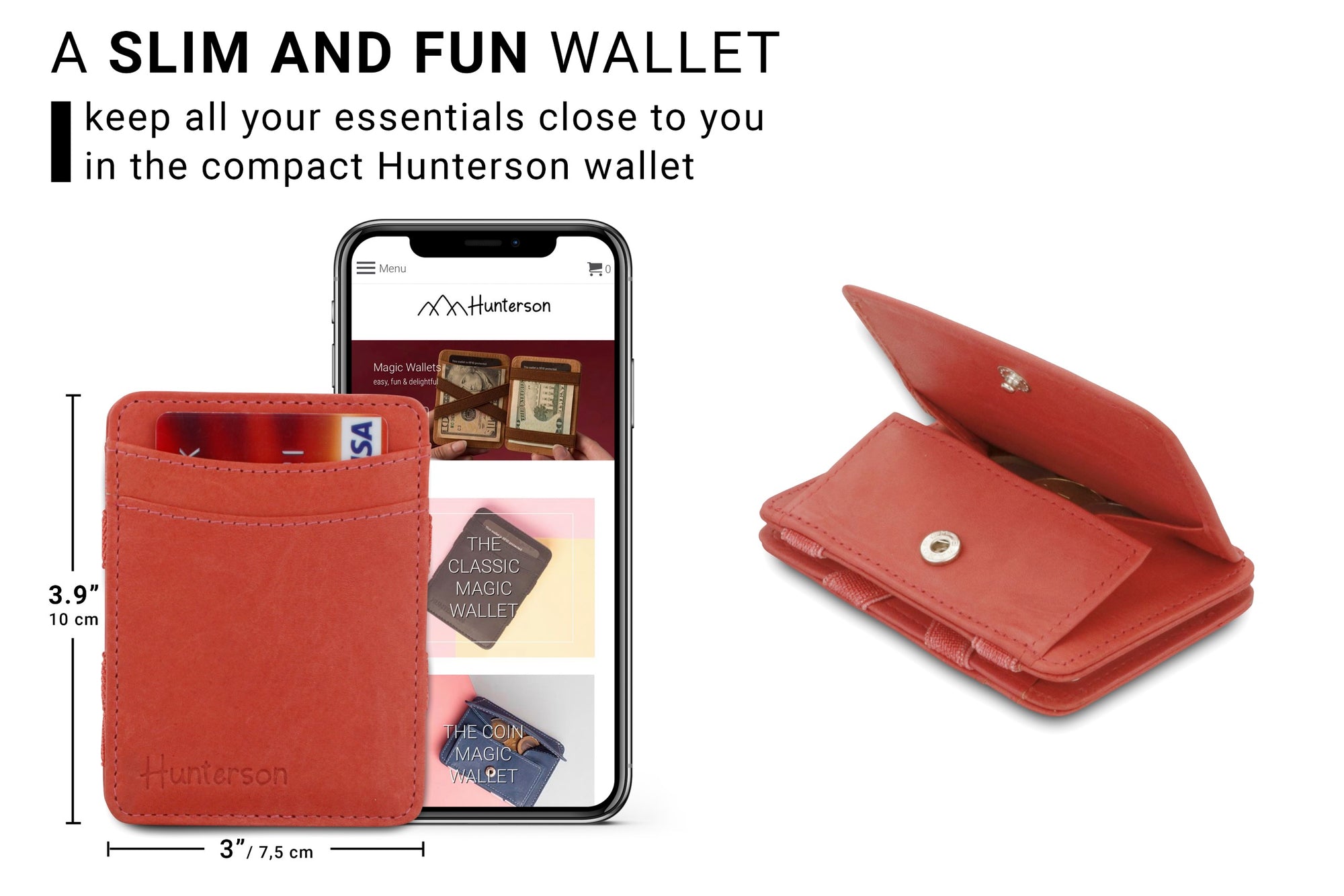 Magic Coin Wallet RFID Hunterson - Terracotta - 2