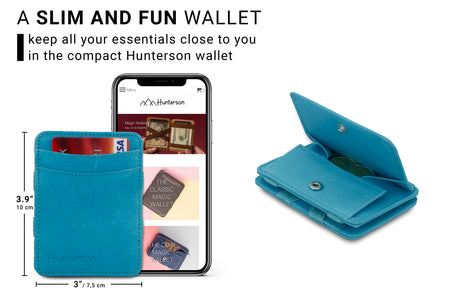 Magic Coin Wallet RFID Hunterson - Turquoise - 2