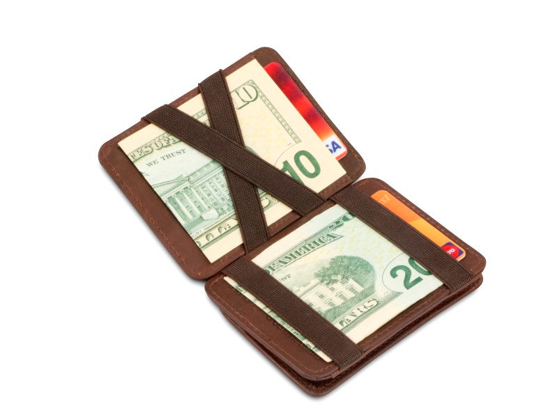 Magic Coin Wallet RFID Pull-Tab - Brown - 6
