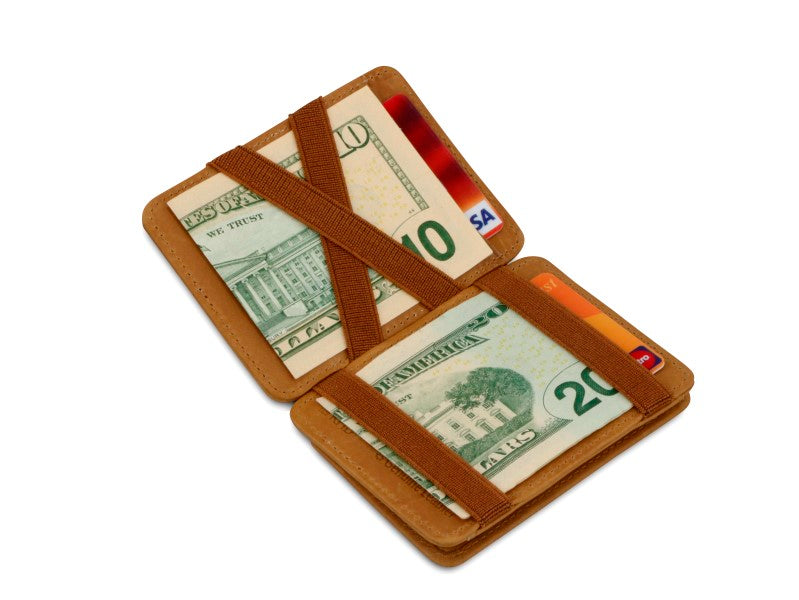 Magic Coin Wallet RFID Pull-Tab - Cognac - 6