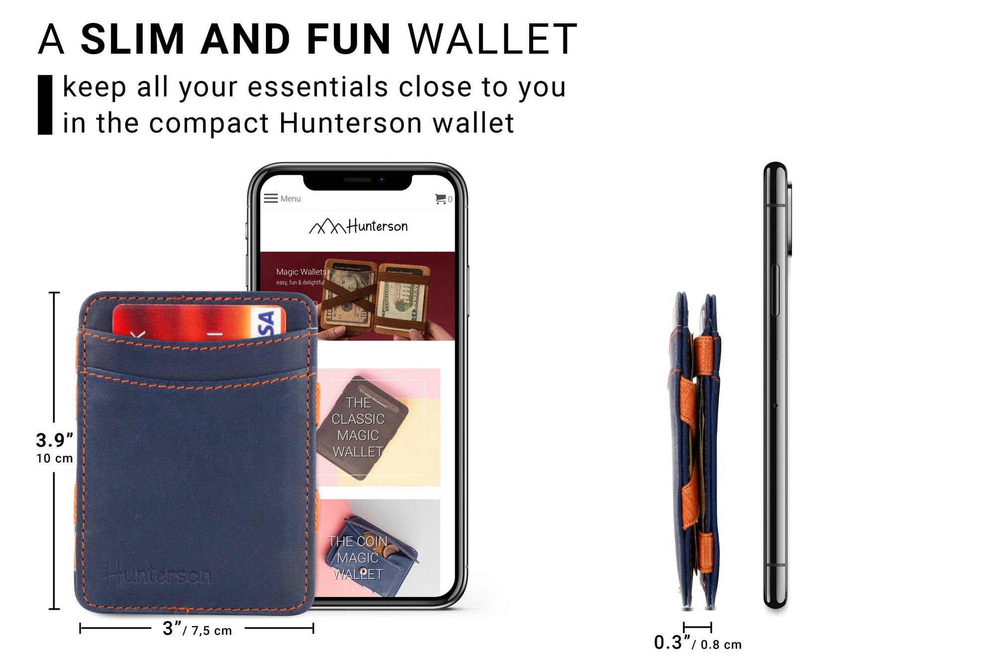 Magic Wallet RFID Hunterson - Blue-Orange - 2