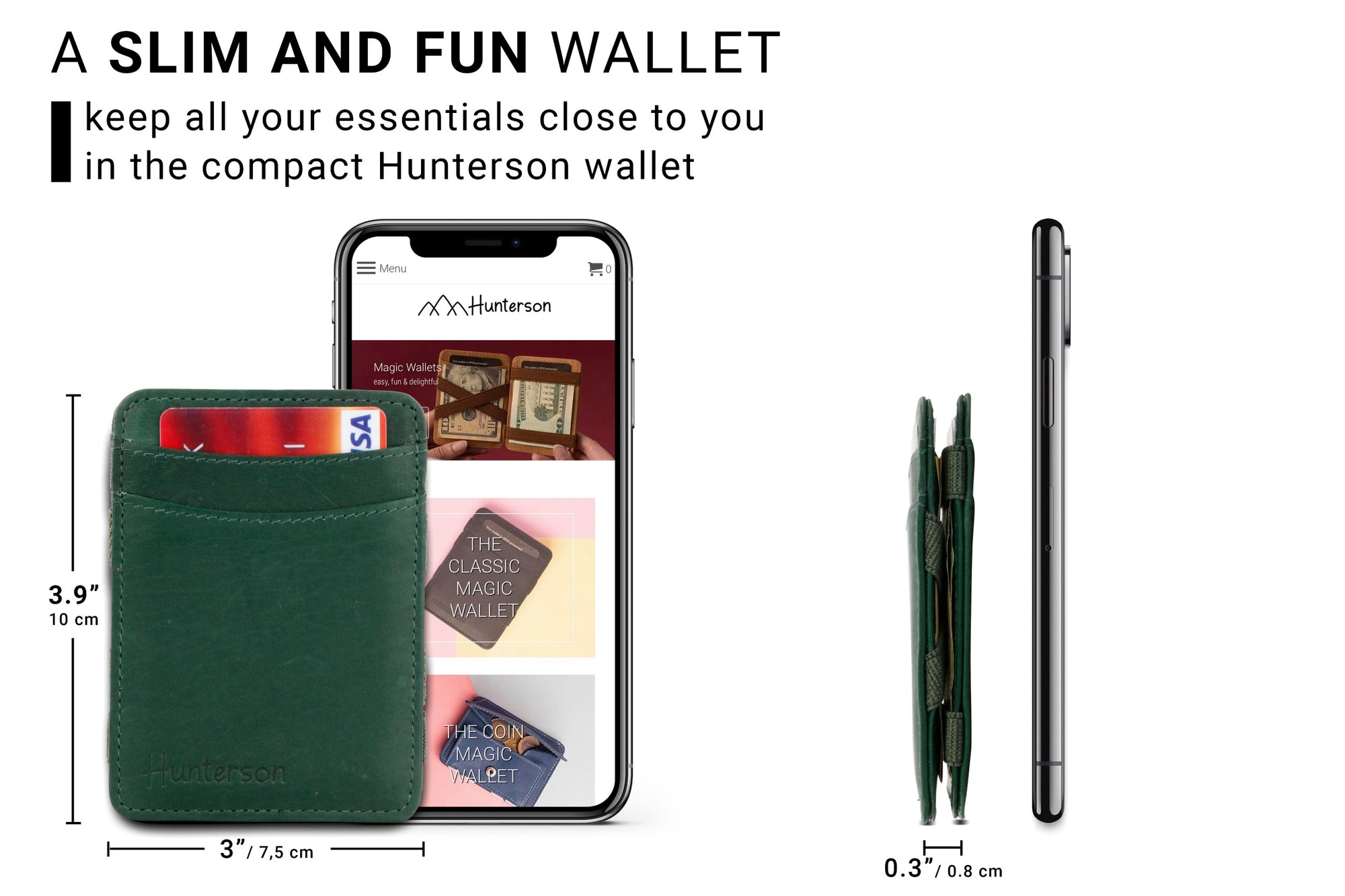 Magic Wallet RFID Hunterson - Green - 2