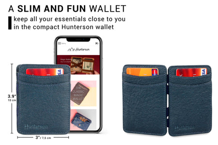 Hunterson Vegan RFID Magic Wallet - Marine - 2