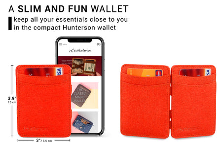 Hunterson Vegan RFID Magic Wallet - Paprika - 2