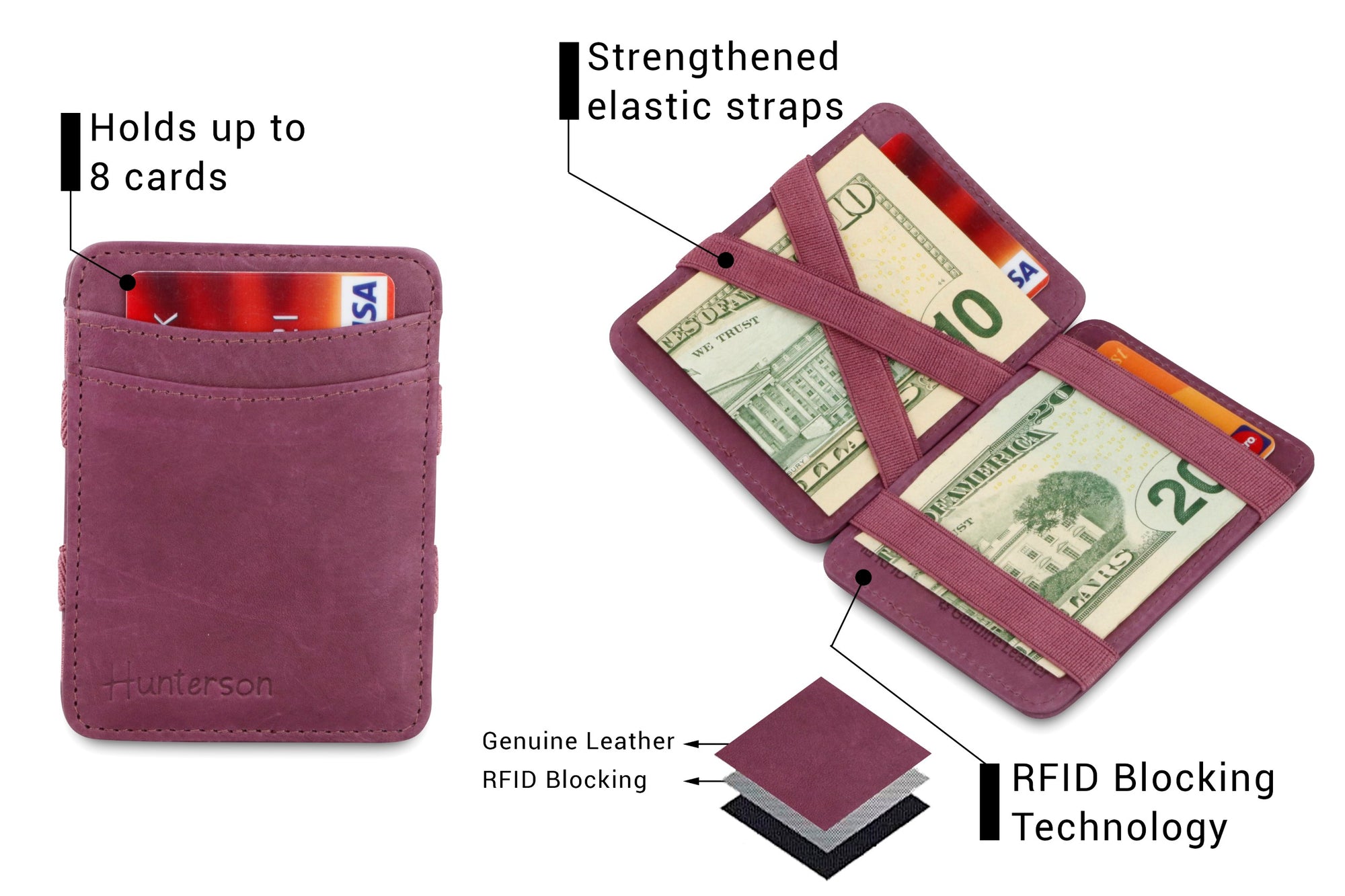 Magic Wallet RFID Hunterson - Purple - 3