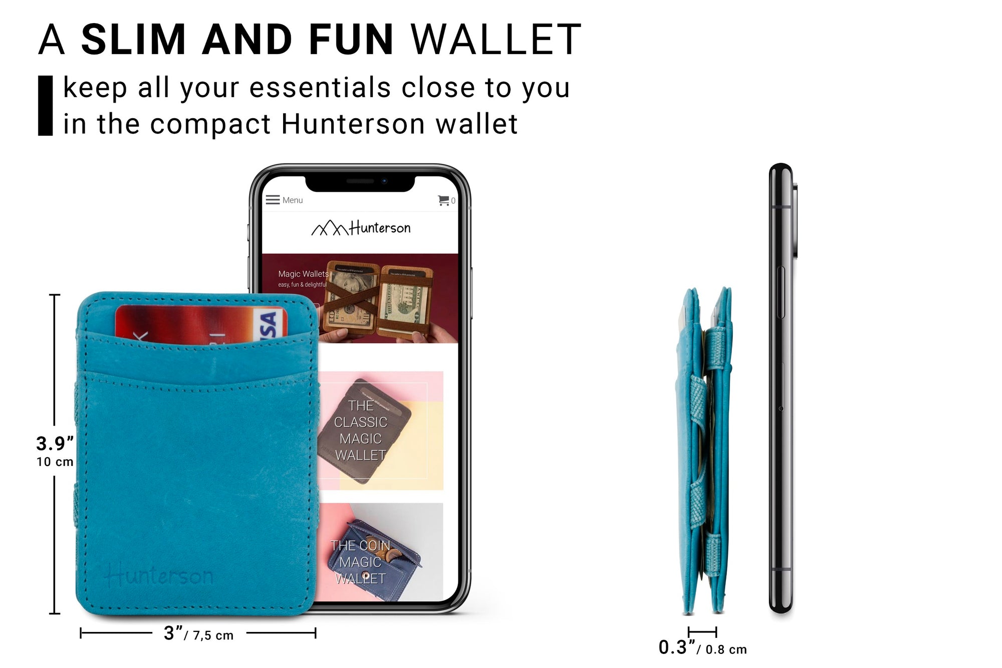 Magic Wallet RFID Hunterson - Turquoise - 2